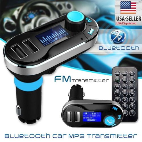 Car FM Transmitter Bluetooth Hands-free LCD MP3 Player Radio Adapter Kit Charger